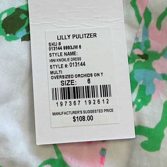 Lilly Pulitzer Kids Mini Knoxlie Girl's Size 6 Orchids on the Avenue Dress NWT - Picture 3 of 5